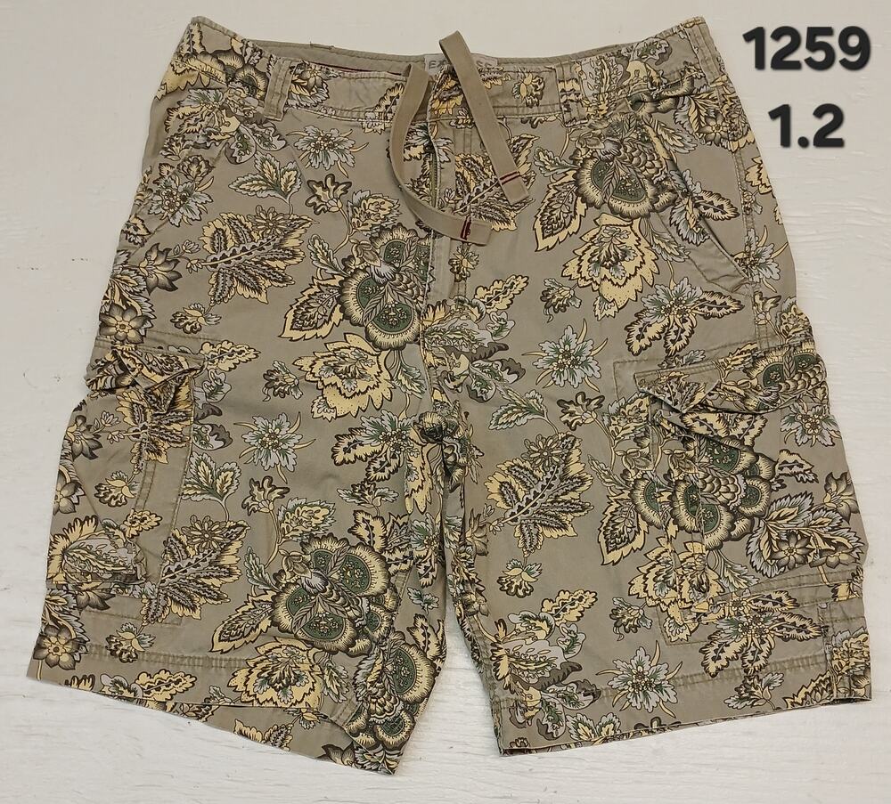 Express (36) Jacquard Tapestry Flat Front Cargo Style Shorts